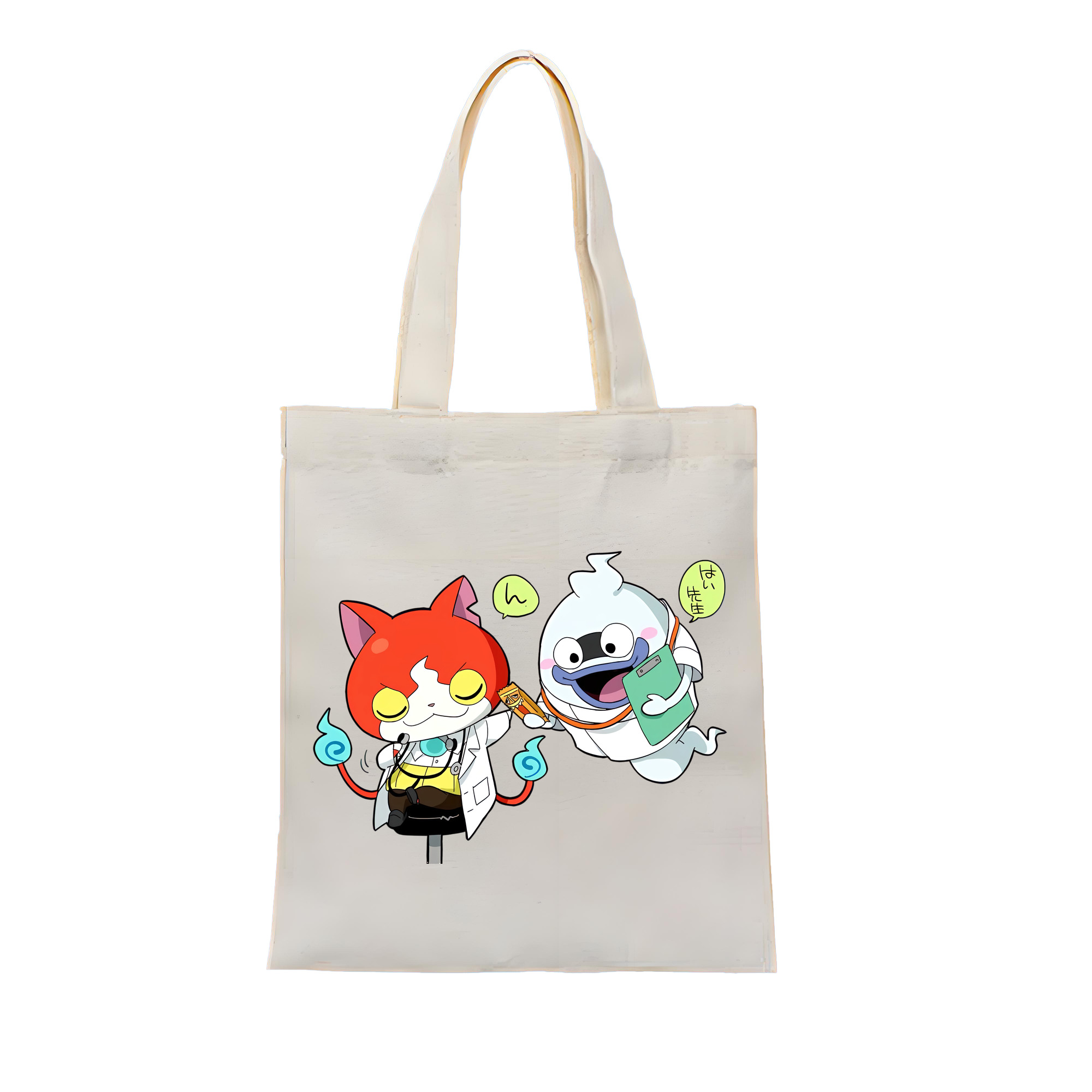 （画像用） 妖怪ウォッチ Yo-kai Watch 縦型キャンバス生地手提げバッグ　トートバッグ