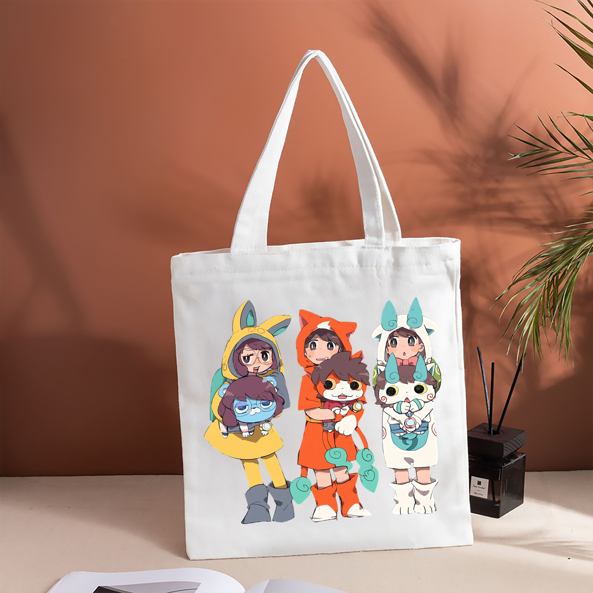 妖怪ウォッチ Yo-kai Watch 縦型キャンバス生地手提げバッグ　トートバッグ