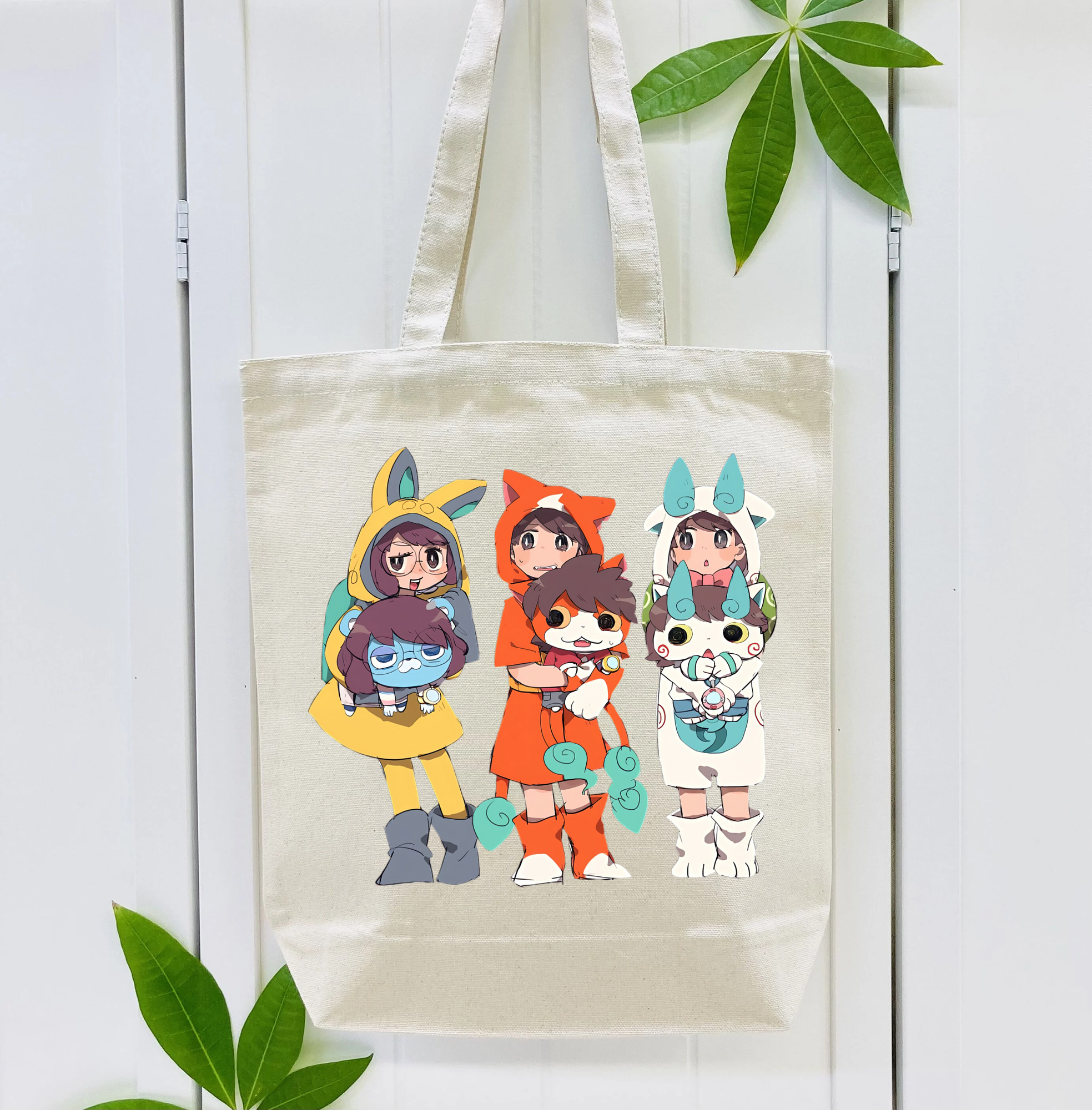 妖怪ウォッチ Yo-kai Watch 縦型キャンバス生地手提げバッグ　トートバッグ