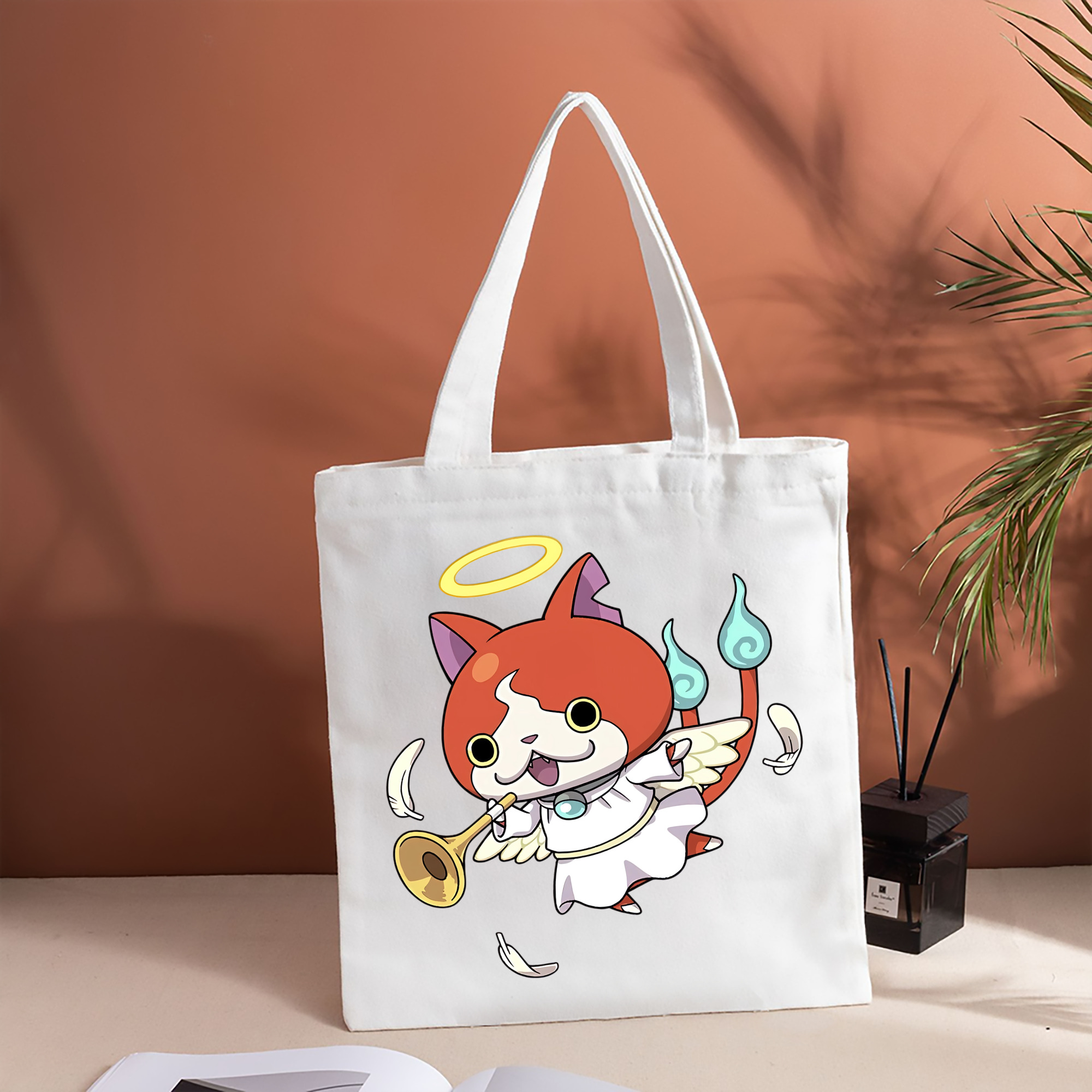 妖怪ウォッチ Yo-kai Watch 縦型キャンバス生地手提げバッグ　トートバッグ