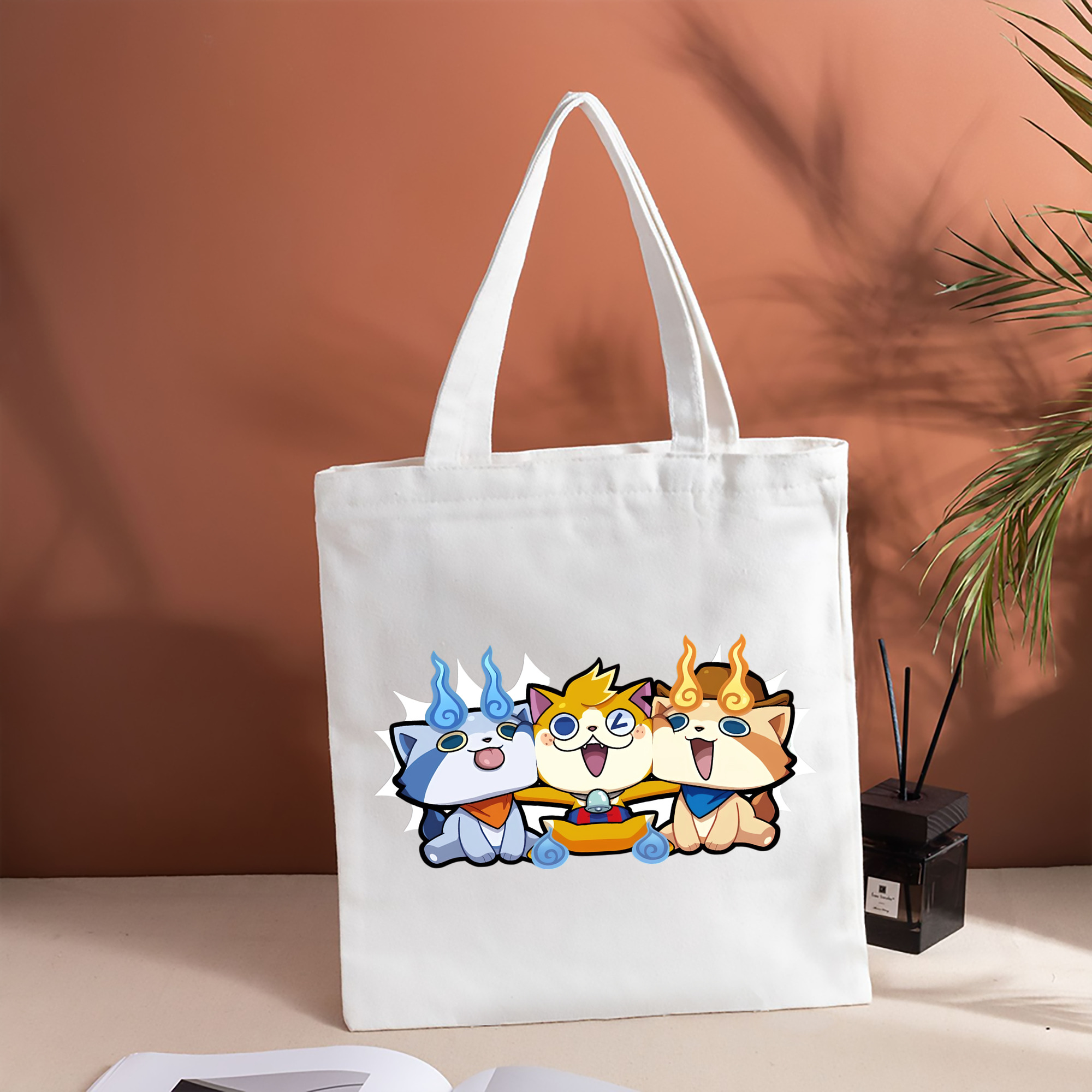 妖怪ウォッチ Yo-kai Watch 縦型キャンバス生地手提げバッグ　トートバッグ