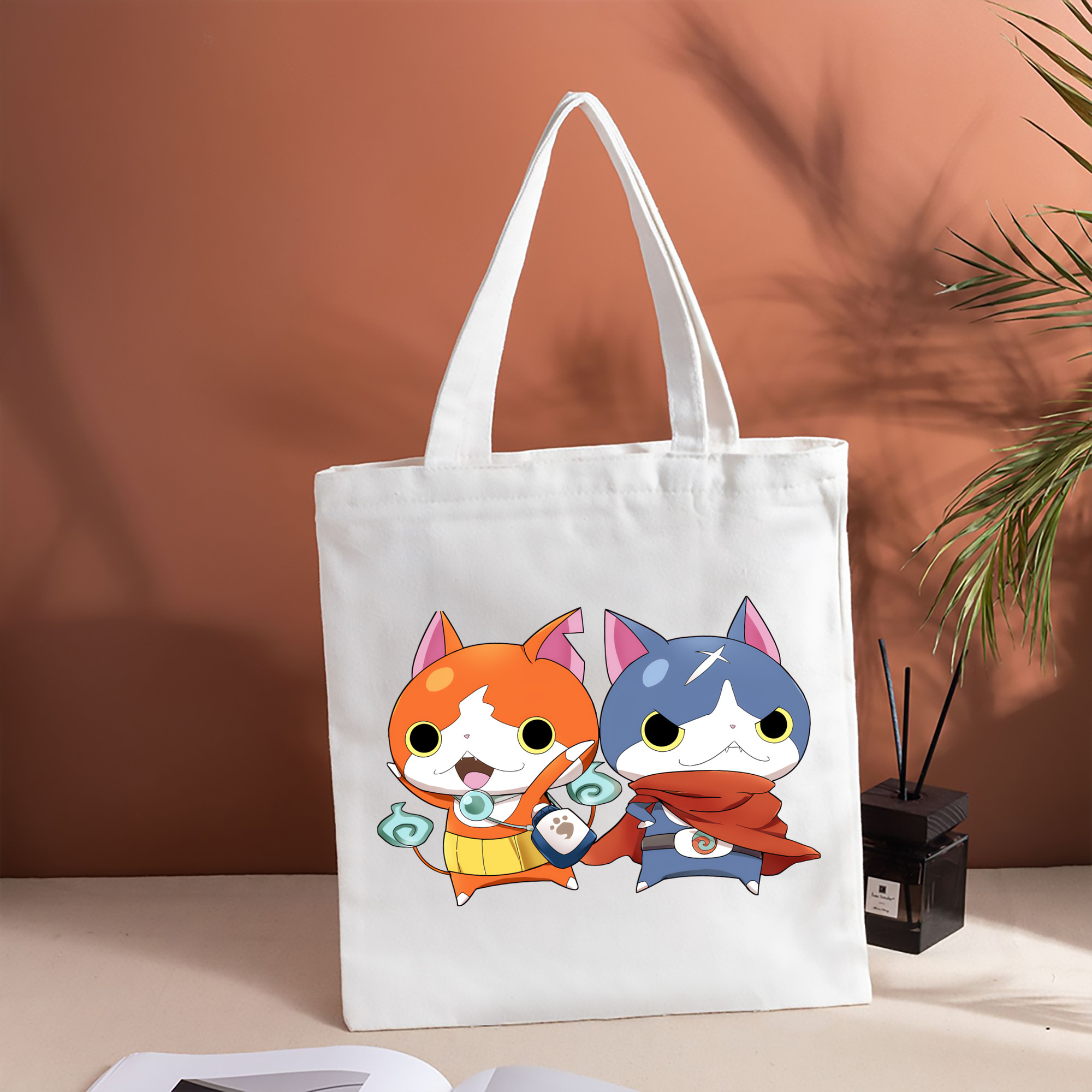 妖怪ウォッチ Yo-kai Watch 縦型キャンバス生地手提げバッグ　トートバッグ