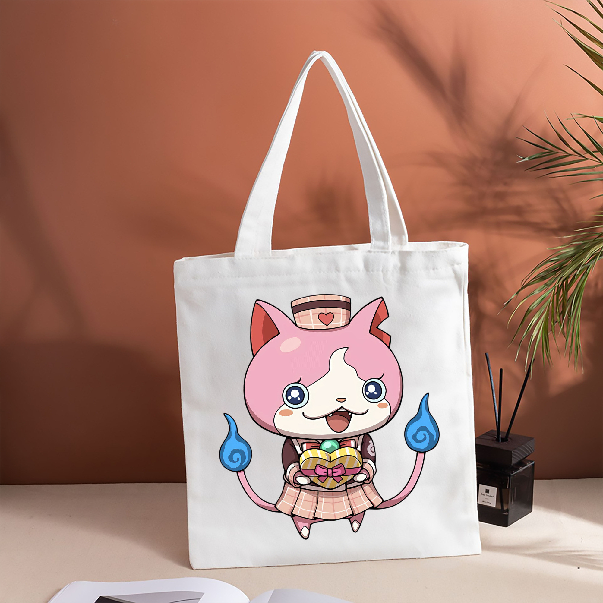 妖怪ウォッチ Yo-kai Watch 縦型キャンバス生地手提げバッグ　トートバッグ