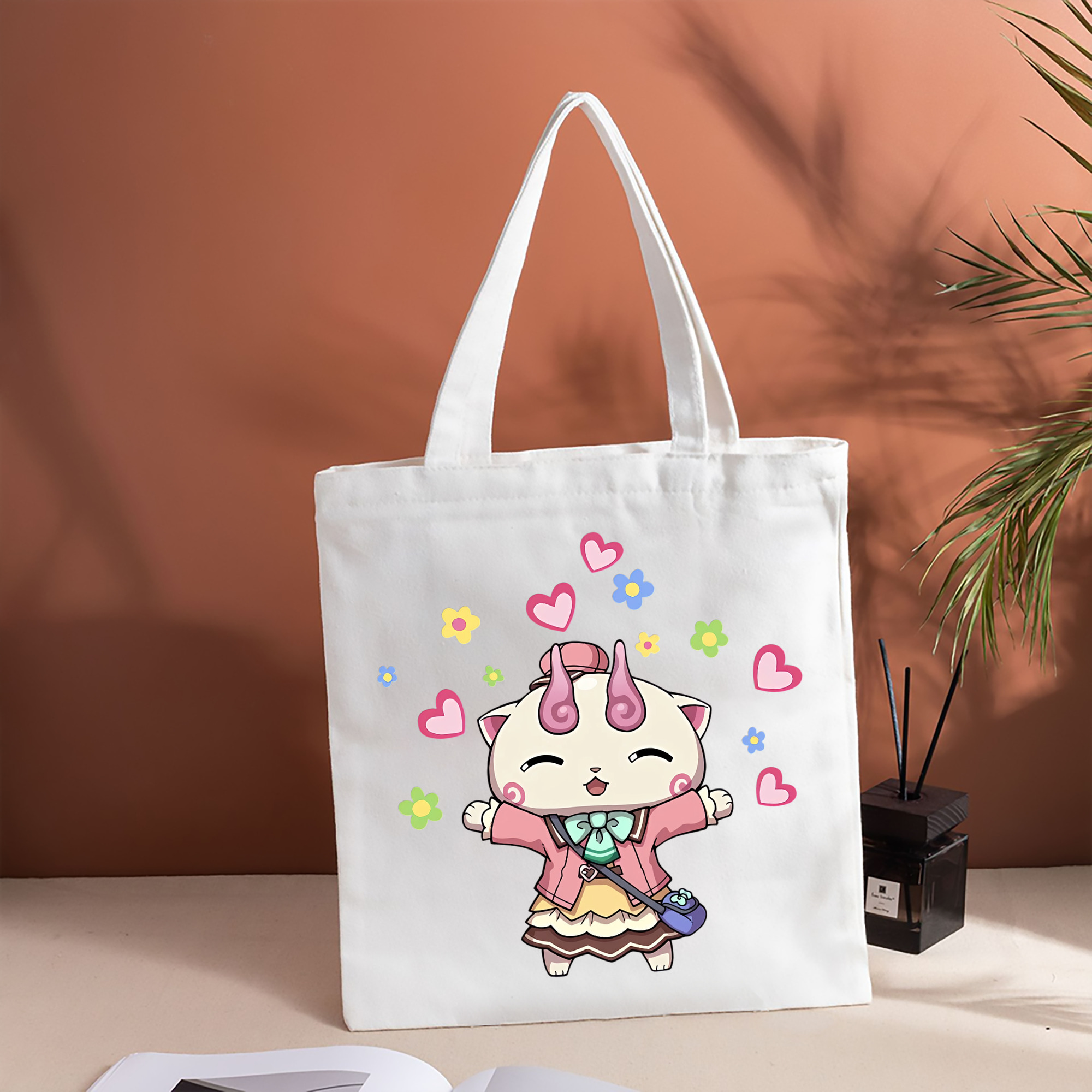 妖怪ウォッチ Yo-kai Watch 縦型キャンバス生地手提げバッグ　トートバッグ