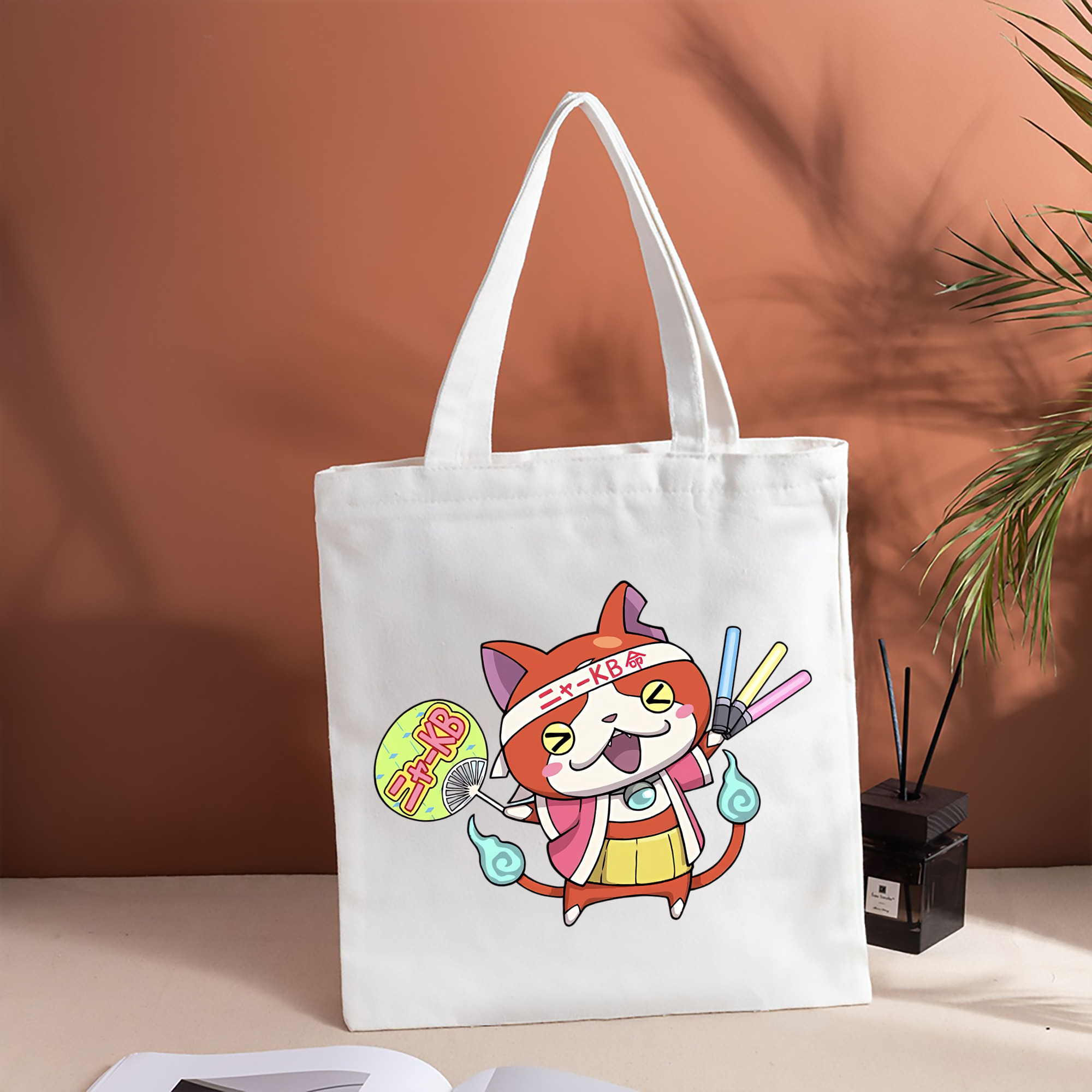 妖怪ウォッチ Yo-kai Watch 縦型キャンバス生地手提げバッグ　トートバッグ