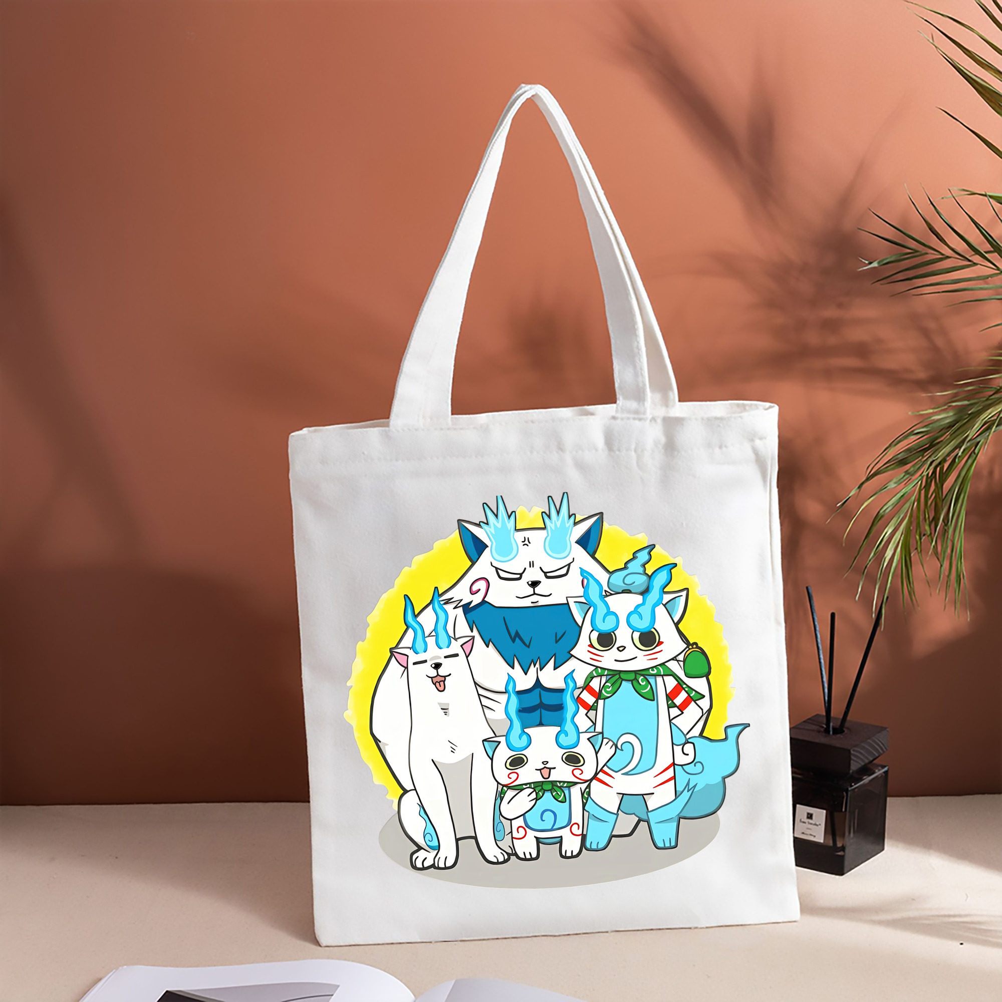 妖怪ウォッチ Yo-kai Watch 縦型キャンバス生地手提げバッグ　トートバッグ