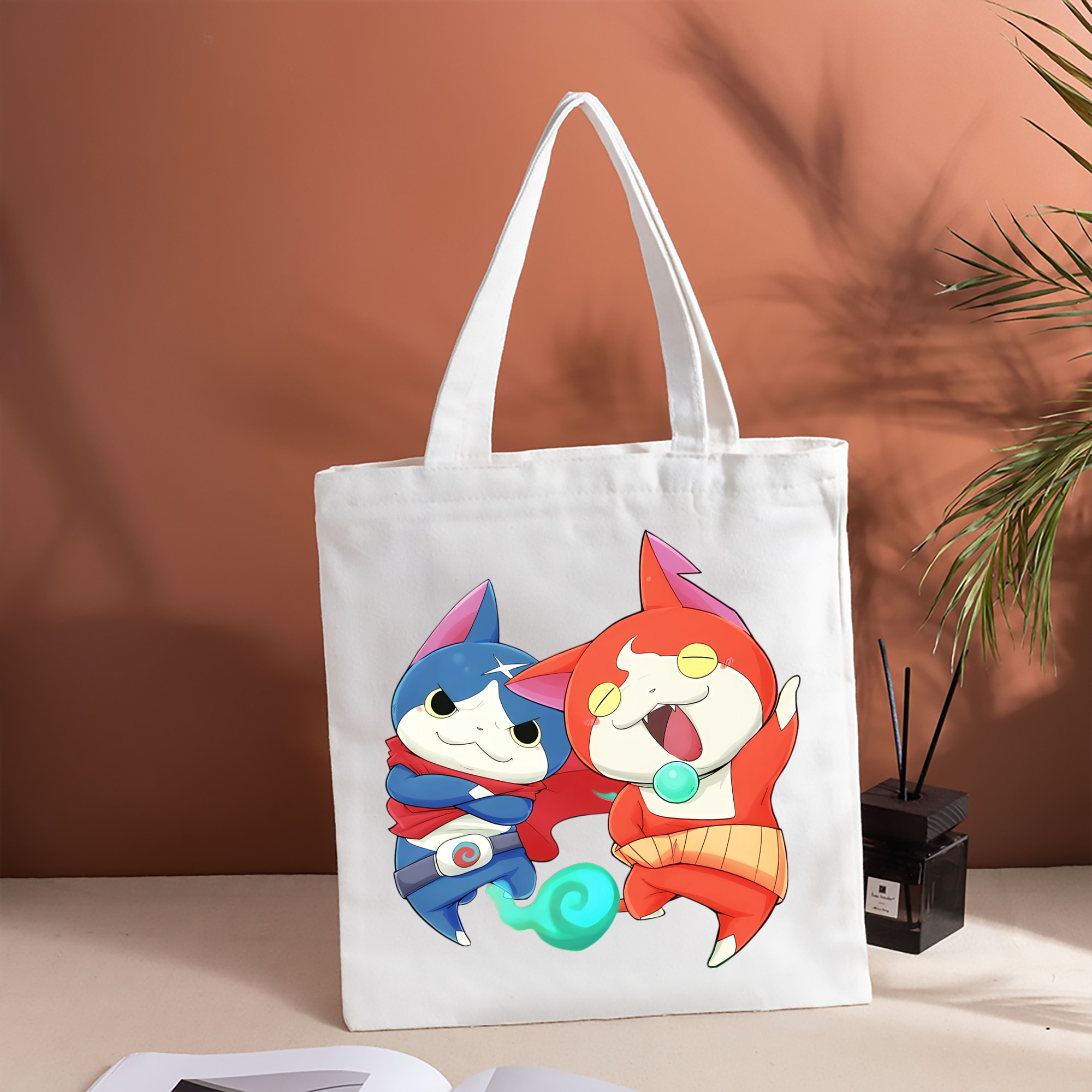 妖怪ウォッチ Yo-kai Watch 縦型キャンバス生地手提げバッグ　トートバッグ