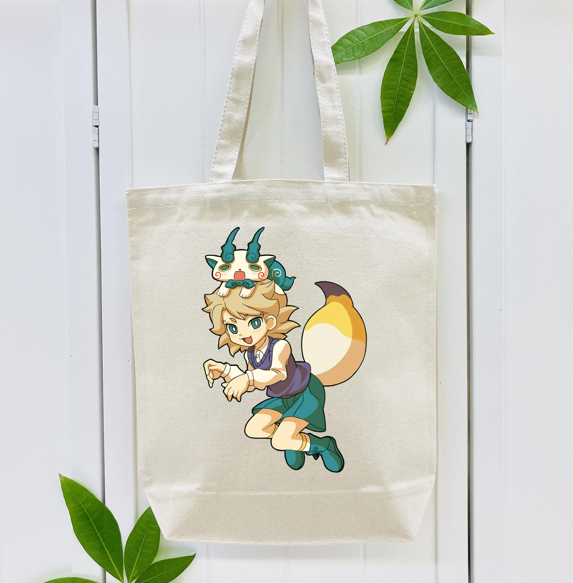 妖怪ウォッチ Yo-kai Watch 縦型キャンバス生地手提げバッグ　トートバッグ