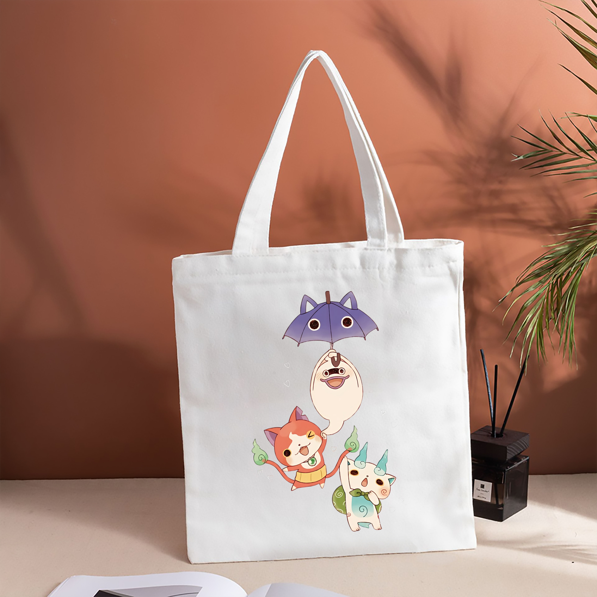 妖怪ウォッチ Yo-kai Watch 縦型キャンバス生地手提げバッグ　トートバッグ