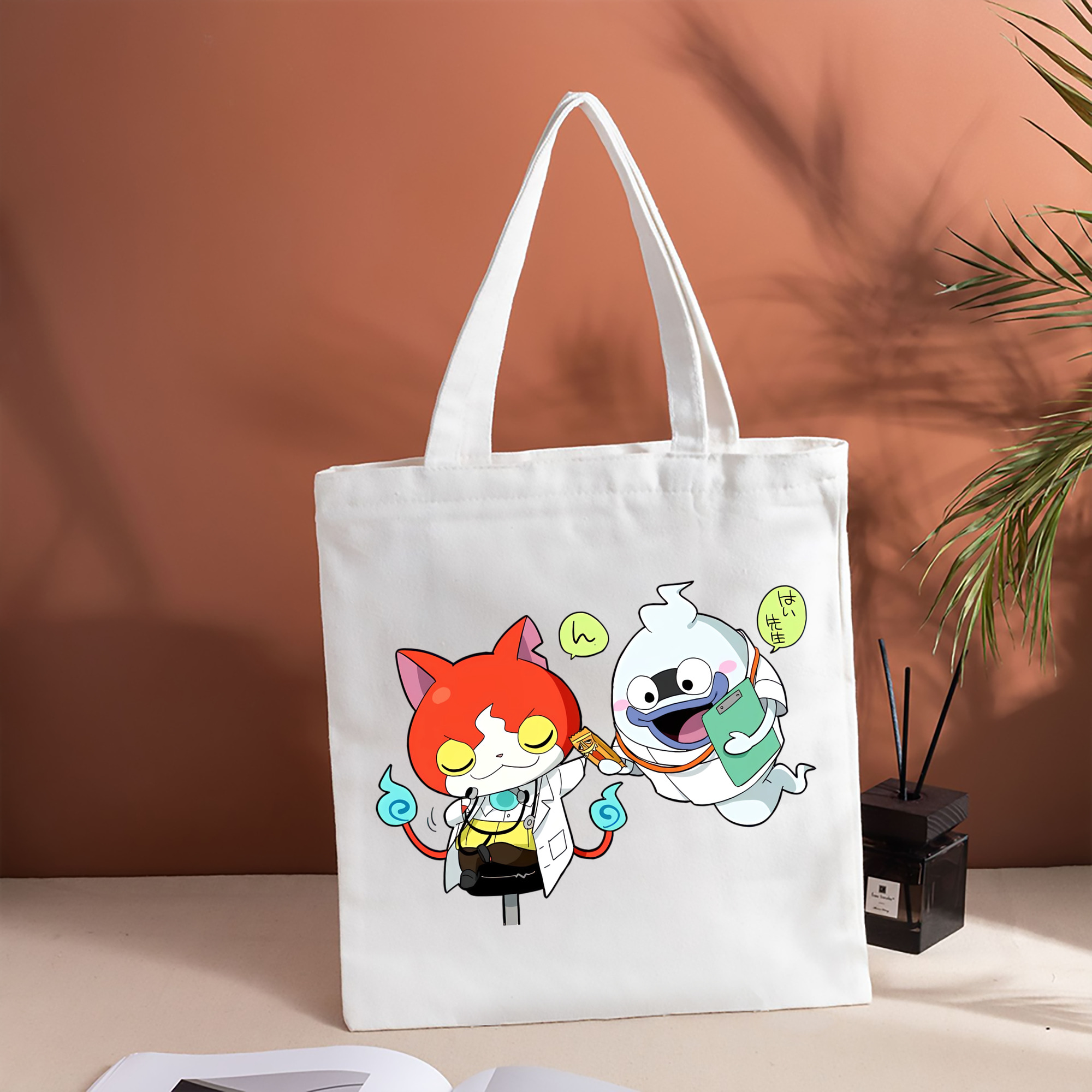 妖怪ウォッチ Yo-kai Watch 縦型キャンバス生地手提げバッグ　トートバッグ