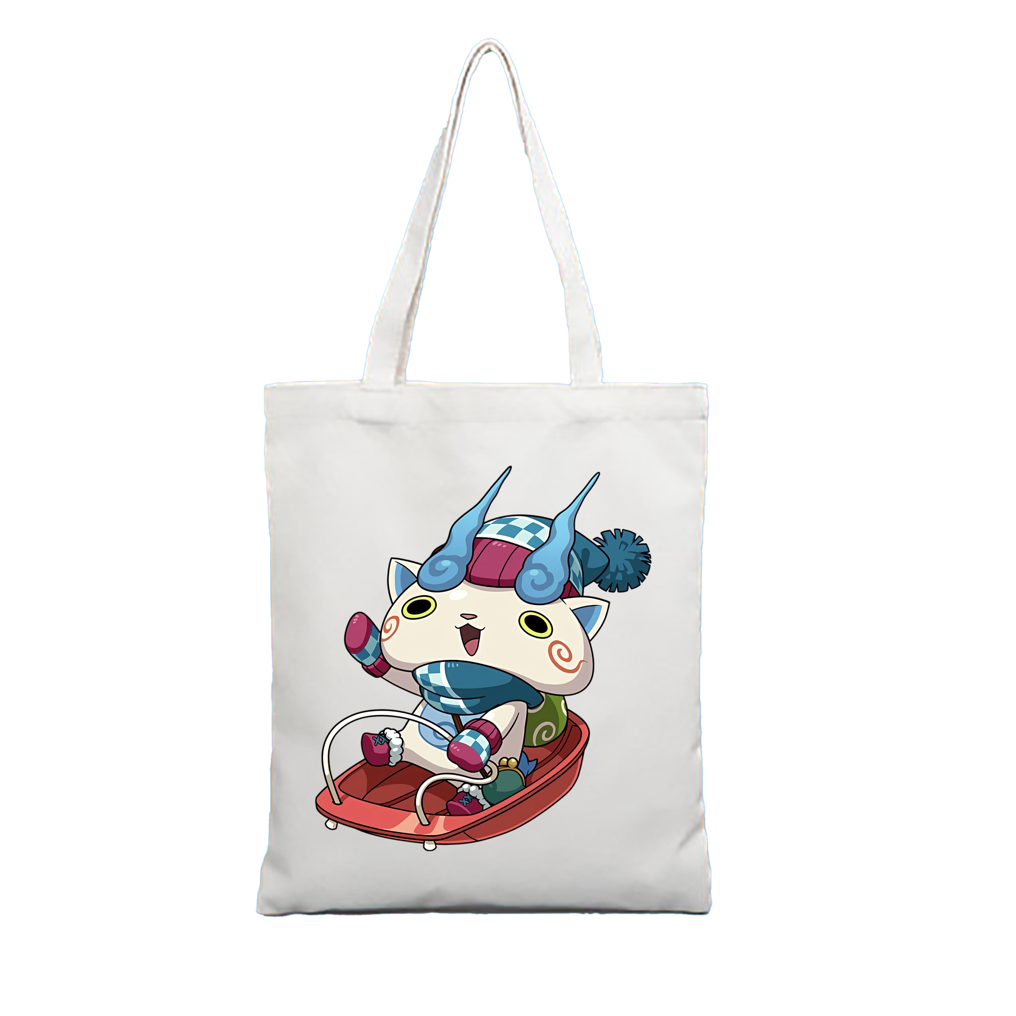 （画像用） 妖怪ウォッチ Yo-kai Watch 縦型キャンバス生地手提げバッグ　トートバッグ