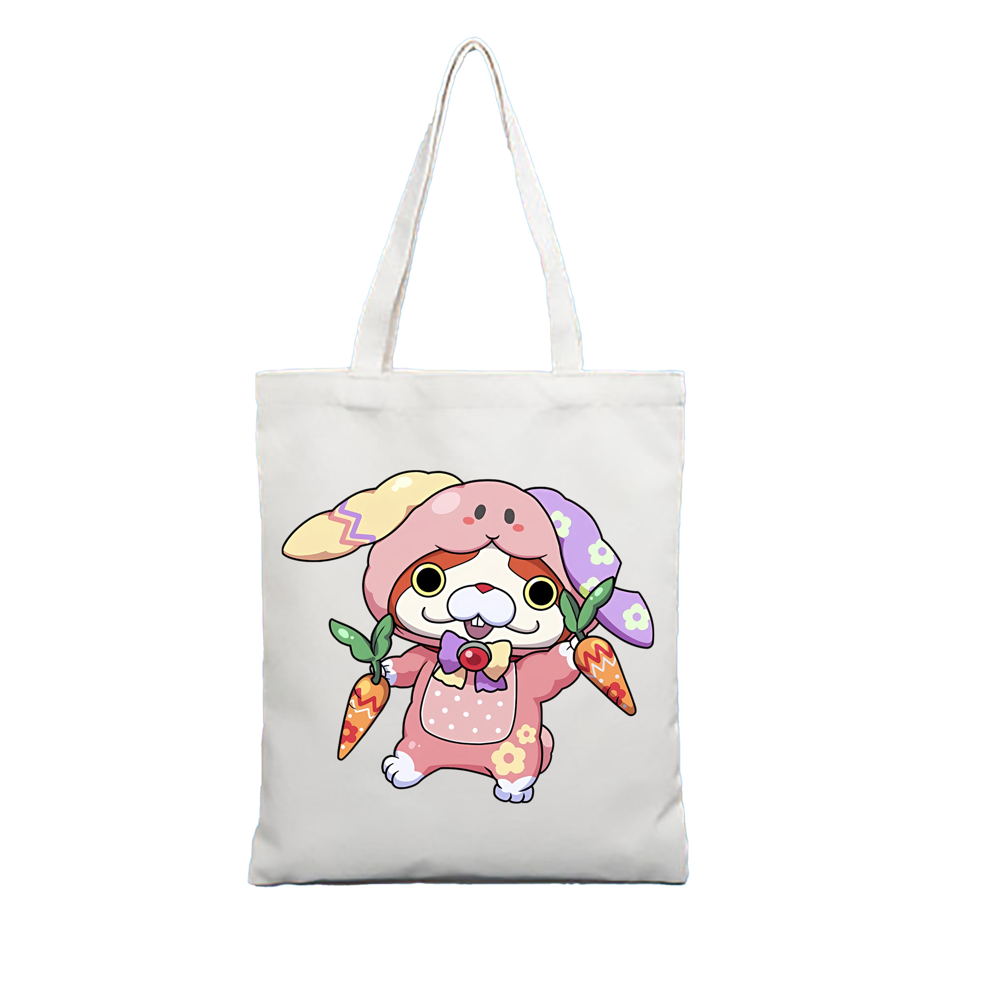 （画像用） 妖怪ウォッチ Yo-kai Watch 縦型キャンバス生地手提げバッグ　トートバッグ