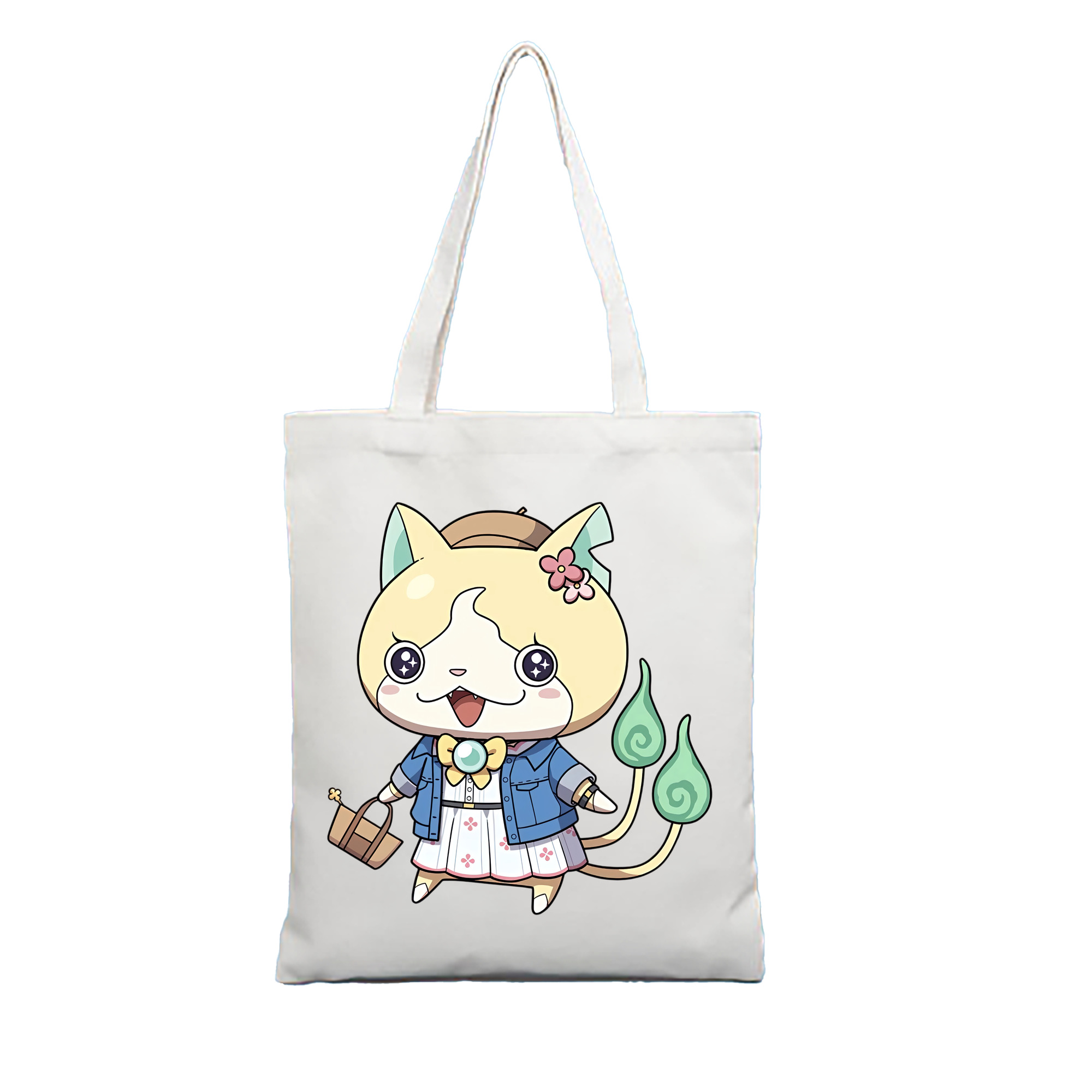 （画像用） 妖怪ウォッチ Yo-kai Watch 縦型キャンバス生地手提げバッグ　トートバッグ